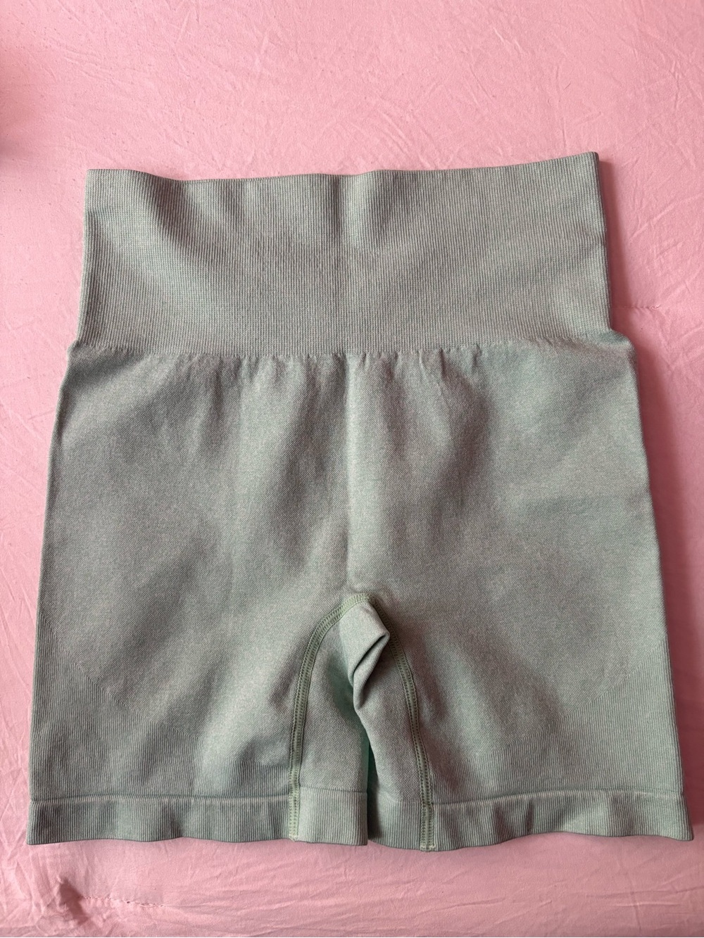High-Waist Biker Shorts in Sage Green